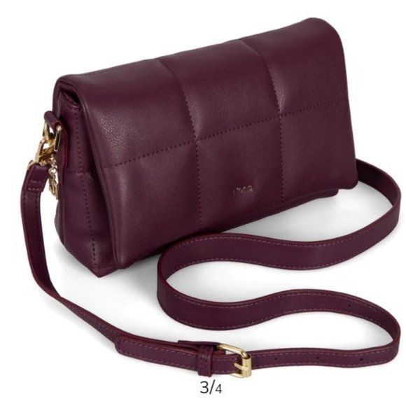 Riona - Allie Crossbody Bag - Vegan - New with tags - Burgandy w/ Gold Hardware - Picture 1 of 7